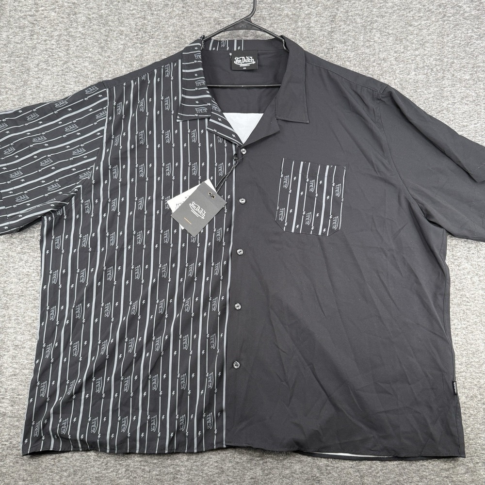 Von Dutch Short Sleeve Button-Up Shirt Size 4X
